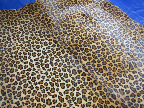 Leopard Print Cowhide Rug Size: 7x6.2 feet C-1775