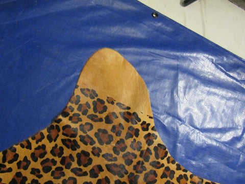 Leopard Print Cowhide Rug Size: 7x6.2 feet C-1775