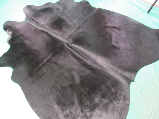 Dyed Black Cowhide Rug - Size: 6 1/4' x 5 1/2' M-1055