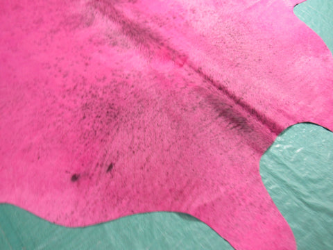 Light Salt & Pepper Dyed Pink Cowhide Rug - Size: 7' x 7' M-1057