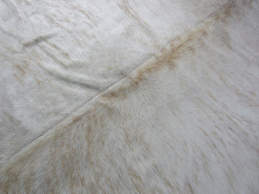 Tapis en cuir de vachette Palomino Brindle clair Taille : 6x6 pieds O-303