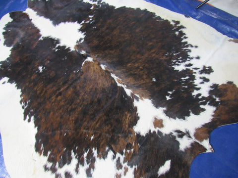 Tricolor Cowhide Rug Size: 7.7x7 feet C-1778
