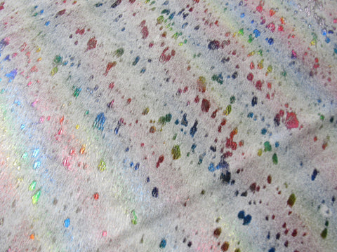 Rainbow Metallic Acid Washed Cowhide Rug Size: 8x6.5 feet O-305