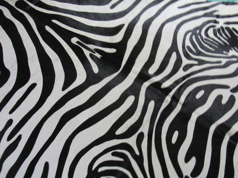 Upholstery Zebra Print Cowhide Rug (huge and gorgeous) Size: 8x6.5 feet C-1556