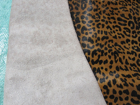 Leopard Print Mini Cow Skin Size 40" X 30" Leopard Baby Cowhide