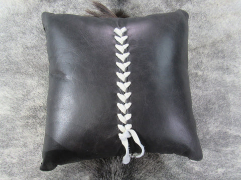 Zebra Face Pillow 13x13 inches Real Burchell's Zebra Leather Pillow - Made in USA