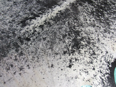 Beautiful Salt & Pepper Black and White Cowhide Rug Size: 7.5x6.5 feet M-1075