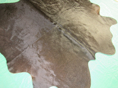 Natural Brown/Black Cowhide Rug (Veggie Tanned) - Size: 5 3/4x6 1/4 feet C-1580