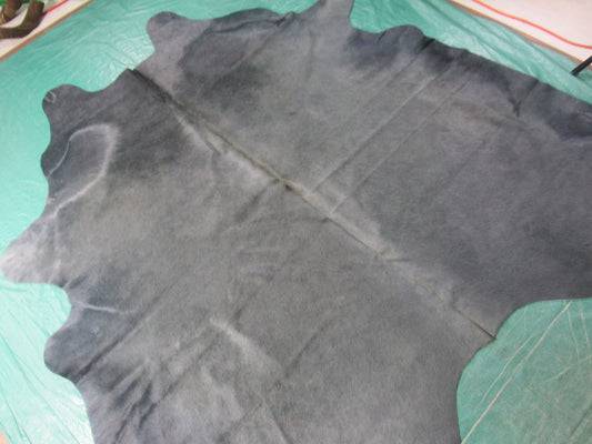 Dyed Grey Cowhide Rug - Size: 7 1/4' x 7' C-1585