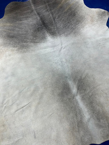 Grey Cowhide Rug (darker neck/ 1 stitch) Size: 7x5 feet O-345