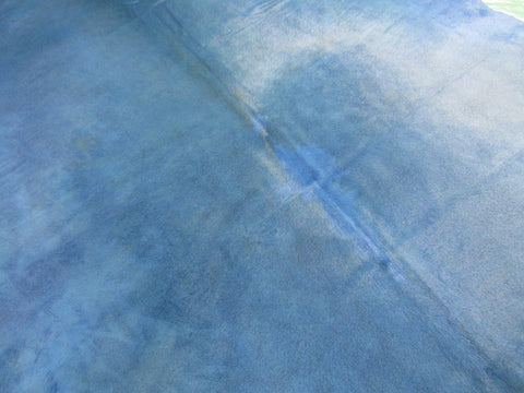 Dyed Light Blue Cowhide Rug - Size: 8' x 7' C-1590