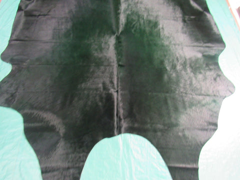 Dark Emerald Green Dyed Cowhide Rug Size: 7 1/4' x 7' C-1591