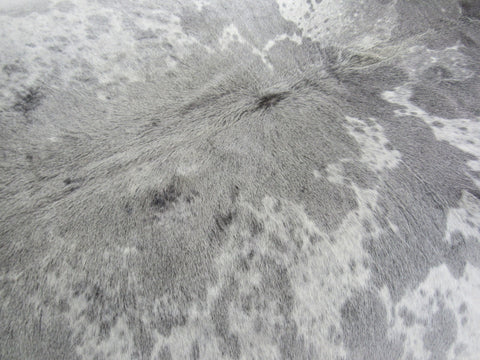 Speckled Grey and White Cowhide Rug Size: 8' X 7' Grey/White Cowhide Rug K-193