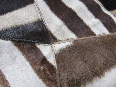 Zebra Patchwork Rug (40" diameter) M-1140