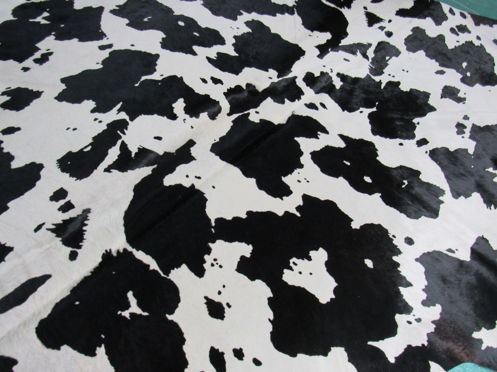 Spotted Cow Print Cowhide Rug - Size: 7 1/2x6 3/4 feet C-1624