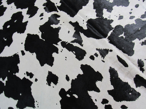 Spotted Cow Print Cowhide Rug - Size: 7 1/2x6 3/4 feet C-1624