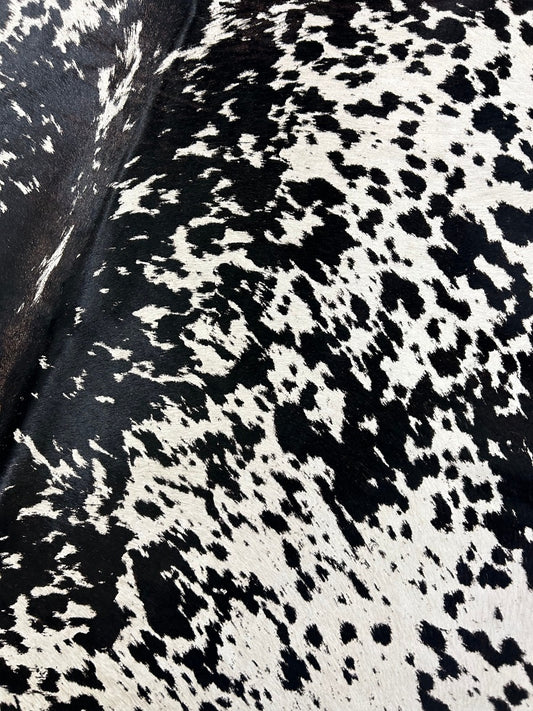 Salt & Pepper Printed Cowhide Rug Size: 7x6.2 feet O-362