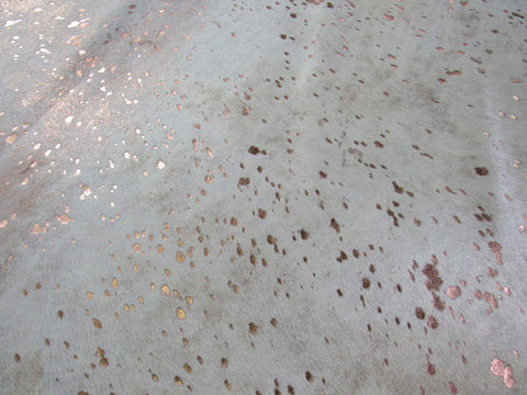 Giant Rose Gold Cowhide Rug - Size: 8.2x7 feet K-186a