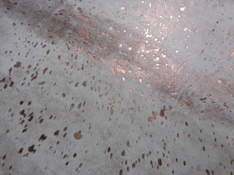 Giant Rose Gold Cowhide Rug - Size: 8.2x7 feet K-186a