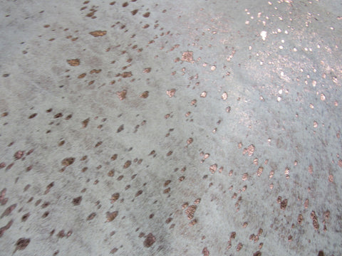 Rose Gold Cowhide Rug - Size: 8x7 feet K-189a