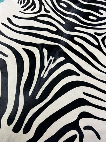 Zebra Cowhide Rug (very nice quality) Size: 6.2x6 feet M-1275