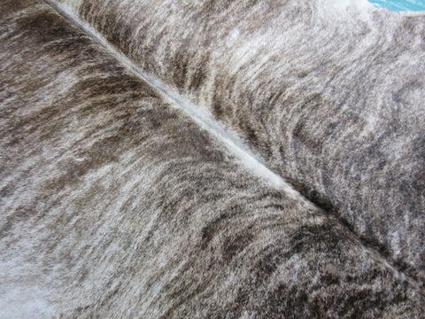 Medium Brindle Cowhide Rug Size: 8x6 3/4 feet O-1056