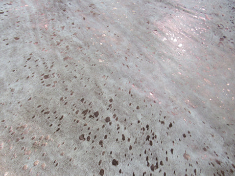 Giant Rose Gold Cowhide Rug - Size: 9x7 feet K-225a