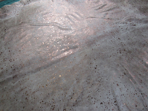 Giant Rose Gold Cowhide Rug - Size: 9x7 feet K-225a