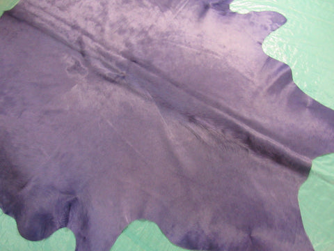 Dyed Bluish Purple Cowhide Rug - Size: 7.5' x 7' K-229a