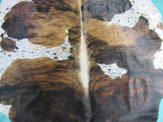 Gorgeous Speckled Tricolor Cowhide Rug - Size: 8x6.5 feet O-1069