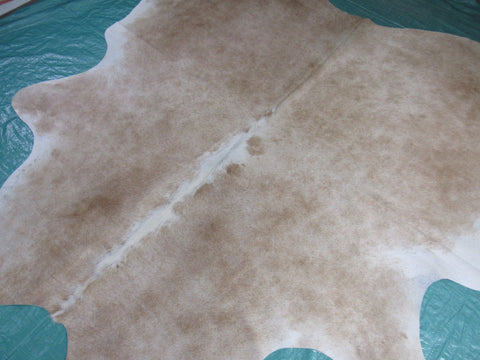 Palomino Cowhide Rug (white belly and spine) Size: 6x6 feet M-1173