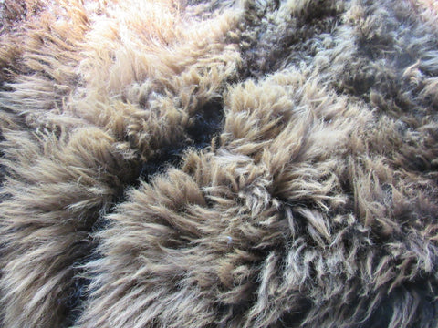 Genuine Bison Hide Rug Size: Approx. 85 X 85" Natural Tanned Bison Fur Skin Rug