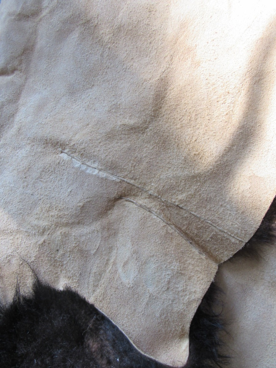Genuine Bison Hide Rug Size: Approx. 85 X 85" Natural Tanned Bison Fur Skin Rug
