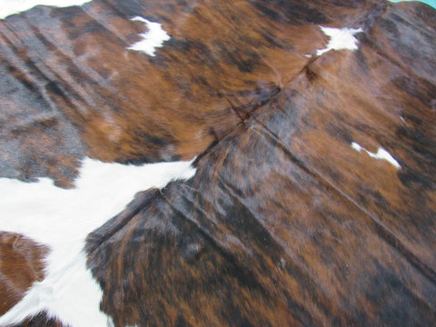 Tricolor Cowhide Rug (very well balanced) Size: 7 3/4x7 feet K-248A