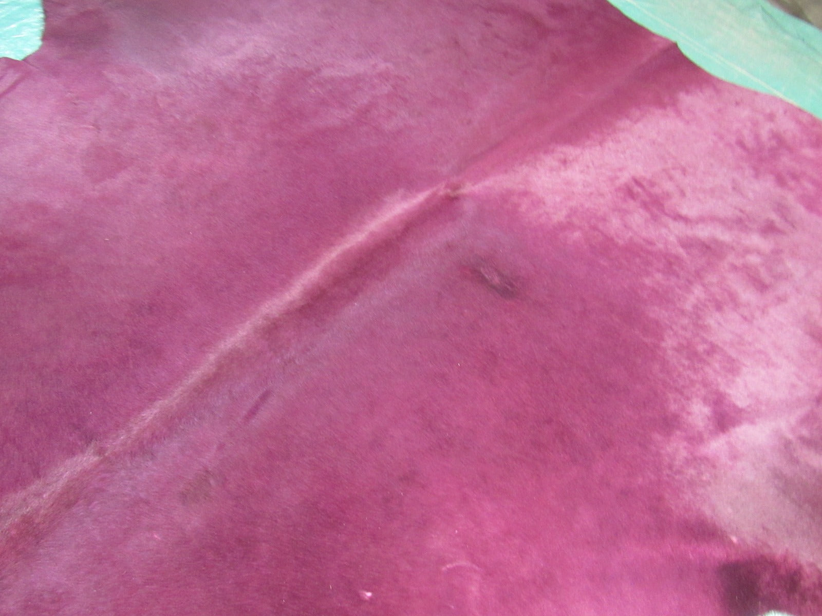 Dyed Purple Cowhide Rug - Size: 6.5' x 6.2' M-1176