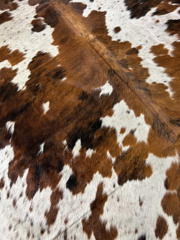 Tricolor Cowhide Rug Size: 7.5x7 feet M-1375