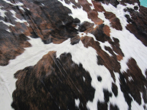 Tricolor Cowhide Rug (nice) Size: 6.5x7 feet M-1181