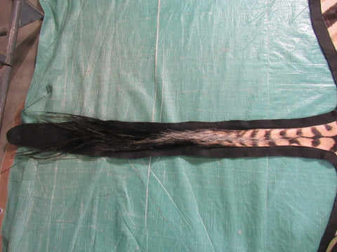 Felted Zebra Skin # 112 (Awesome quality, tail is 38", super nice quality and big wide neck) Size: 8.2x7 feet