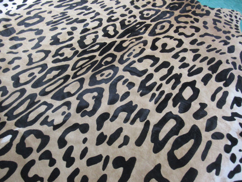 Jaguar Print Cowhide Rug Size: 7.5x6.5 feet C-1639