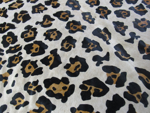 Jaguar Print Cowhide Rug (thinner than usual) Size: 6.5x6 feet B-079