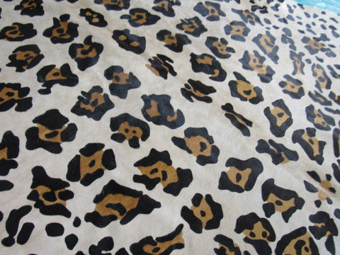 Jaguar Print Cowhide Rug (thinner than usual) Size: 6.5x6 feet B-079