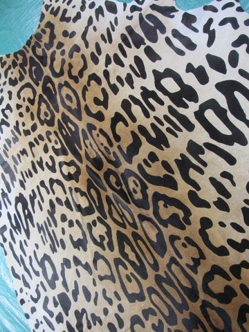 Jaguar Print Cowhide Rug (1 patch) Size: 7x6 feet C-1641