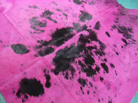 Salt & Pepper Dyed Pink Cowhide Rug Size: 7.5x8 feet C-1643