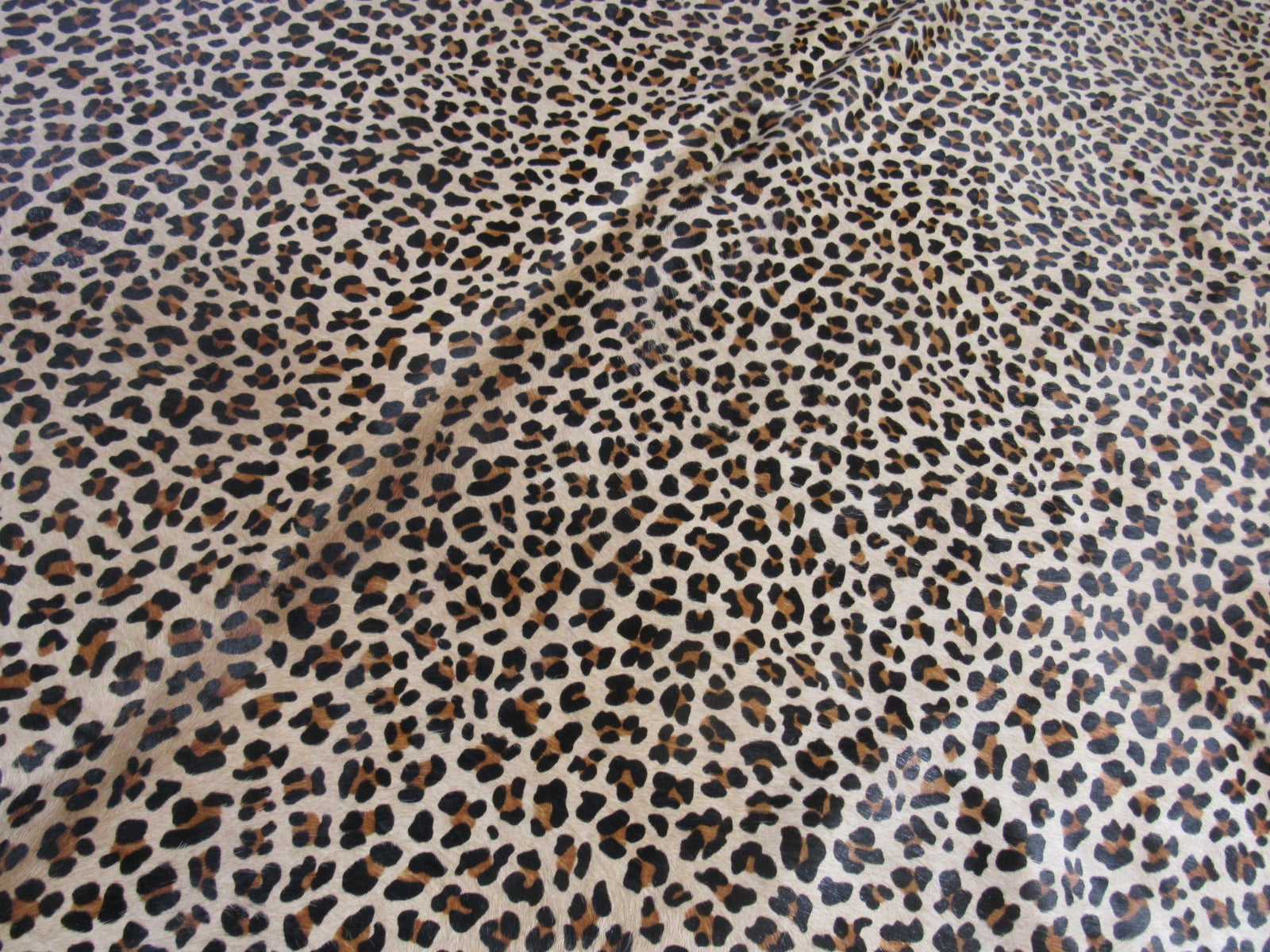 Leopard Print Cowhide Rug Size: 6.5x6.2 feet C-1647