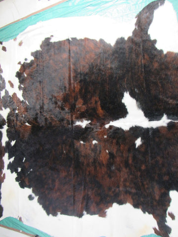 Tricolor Cowhide Rug Size: 7.5x7 feet M-1196