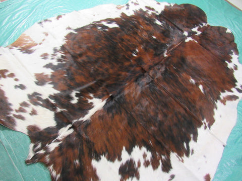 Tricolor Cowhide Rug Size: 6.5x6 feet M-1198