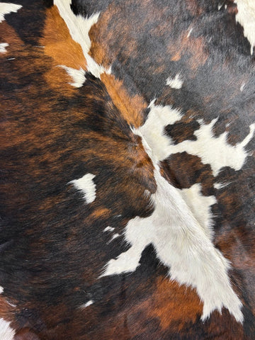 Tricolor Cowhide Rug Size: 8x6 feet M-1384