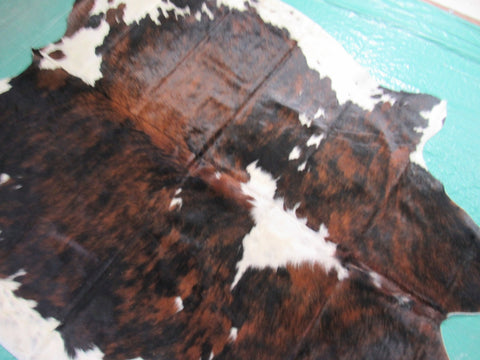 Tricolor Cowhide Rug Size: 6.5x6 feet M-1203