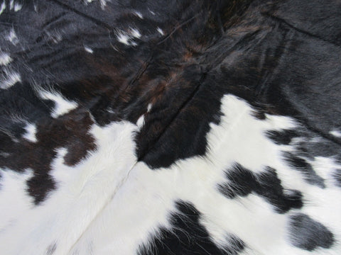 Dark Tricolor Cowhide Rug Size: 8.2x6.2 feet M-1207