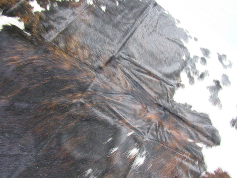 Dark Tricolor Cowhide Rug Size: 8.2x6.2 feet M-1207